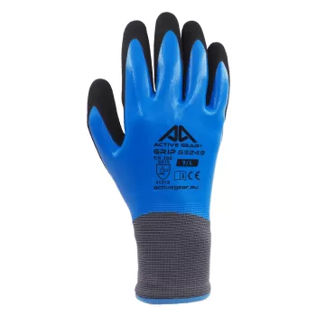 Active Gear Grip G3251-G3250-G3249-G3248 Gloves - Double Coated Nitrile Waterproof Grip
