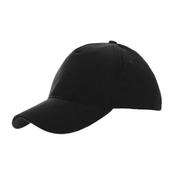About Basics 5-Panel Brushed Cotton Baseball Cap - Heavyweight 250g/m² with Metal Buckle