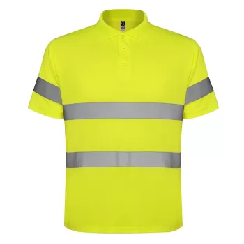 Roly POLARIS 9302 High-Visibility Polo Shirt - Reflective Technical Fabric