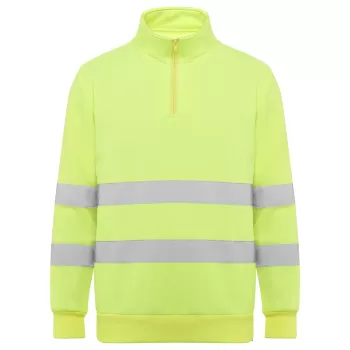 Roly Spica 9301 - High-Visibility Sweatshirt with Half-Zip & Reflective Bands