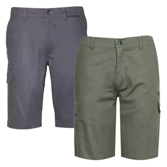 Fageo 00511 Stretch Work Shorts 2-Pack | Khaki - Grey