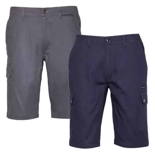 Πακέτο 2 Βερμούδες Εργασίας Fageo 00511 Stretch | Navy - Γκρι