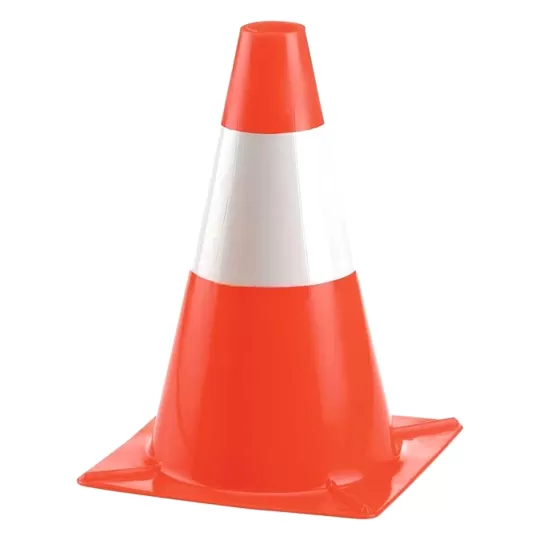 PE-30 Small Safety Traffic Cone 30cm - Orange with White Band