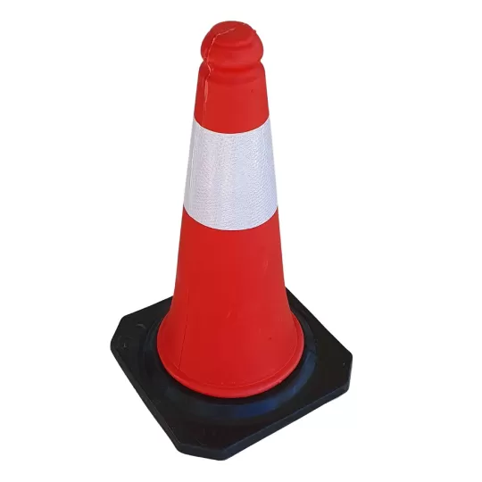 Plastic Traffic Cone 50cm with Heavy Rubber Base PARK-DH-PE-1