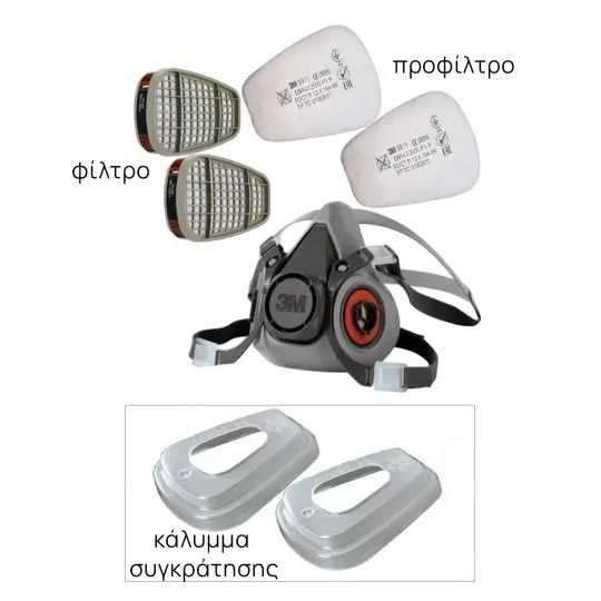 3M™ Κάλυμμα Συγκράτησης Προφίλτρων 501 (Ζεύγος)