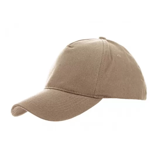 About Basics 5-Panel Brushed Cotton Baseball Cap - Heavyweight 250g/m² with Metal Buckle