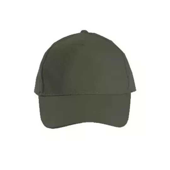 About Basics 5-Panel Brushed Cotton Baseball Cap - Heavyweight 250g/m² with Metal Buckle