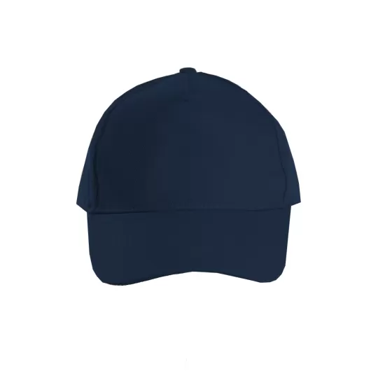About Basics 5-Panel Brushed Cotton Baseball Cap - Heavyweight 250g/m² with Metal Buckle