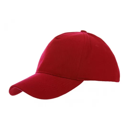 About Basics 5-Panel Brushed Cotton Baseball Cap - Heavyweight 250g/m² with Metal Buckle