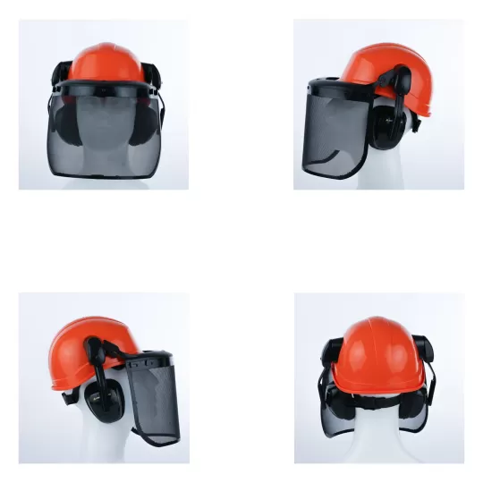 Delta Plus FORESTIER 3 - Forestry Protection Helmet Set with Ear Muffs & Mesh Visor