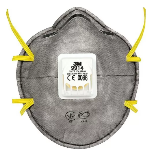 3M™ 9914 Μάσκα Σωματιδίων Μίας Χρήσης FFP1 με Ενεργό Άνθρακα & Βαλβίδα Cool Flow™