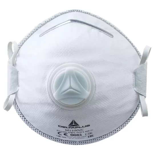 Delta Plus M1100V Μάσκα Σωματιδίων P1 Μίας Χρήσης με Βαλβίδα – Άνετη Αναπνευστική Προστασία