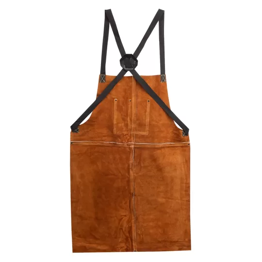 Atlas Pro Leather Welding Apron 70x100cm - Fire & Oil Resistant Cowhide
