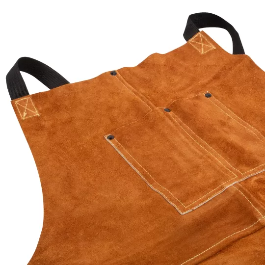 Atlas Pro Leather Welding Apron 70x100cm - Fire & Oil Resistant Cowhide