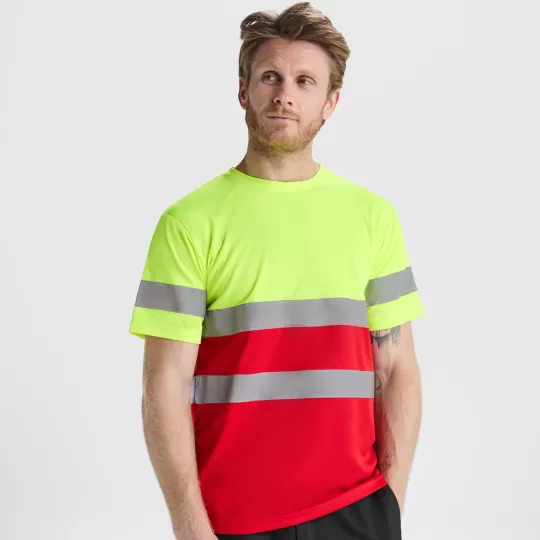 Roly Delta 9310 High-Visibility T-Shirt - Breathable Technical Fabric