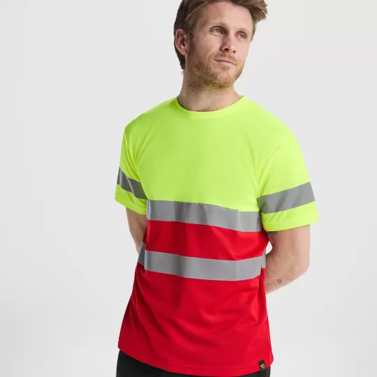 Roly Delta 9310 High-Visibility T-Shirt - Breathable Technical Fabric
