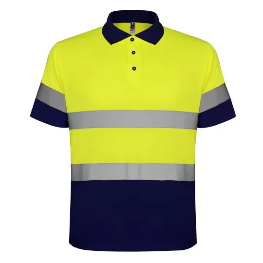 Roly POLARIS 9302 High-Visibility Polo Shirt - Reflective Technical Fabric