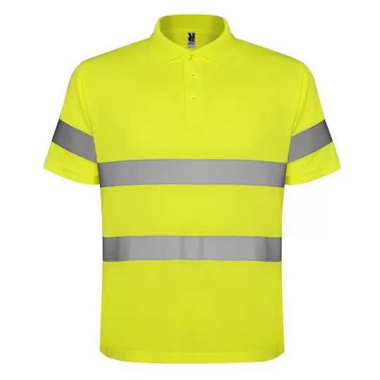 Roly POLARIS 9302 High-Visibility Polo Shirt - Reflective Technical Fabric