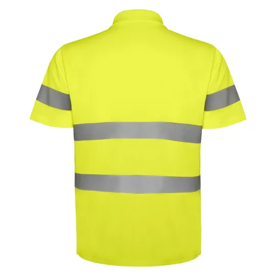 Roly POLARIS 9302 High-Visibility Polo Shirt - Reflective Technical Fabric