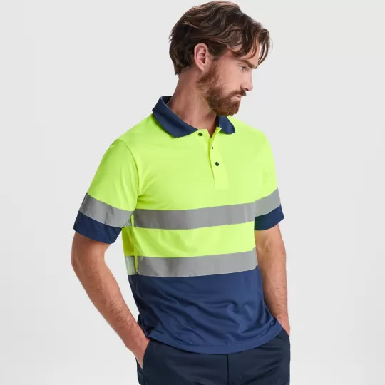 Roly POLARIS 9302 High-Visibility Polo Shirt - Reflective Technical Fabric