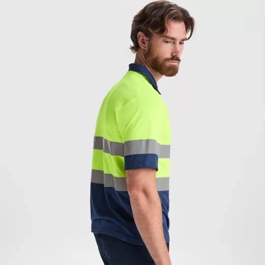 Roly POLARIS 9302 High-Visibility Polo Shirt - Reflective Technical Fabric