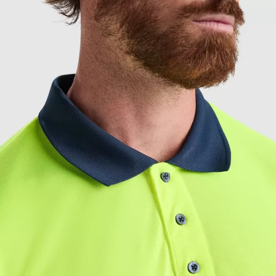 Roly POLARIS 9302 High-Visibility Polo Shirt - Reflective Technical Fabric