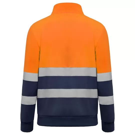 Roly Spica 9301 - High-Visibility Sweatshirt with Half-Zip & Reflective Bands