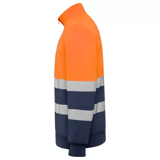 Roly Spica 9301 - High-Visibility Sweatshirt with Half-Zip & Reflective Bands