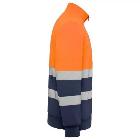 Roly Spica 9301 - High-Visibility Sweatshirt with Half-Zip & Reflective Bands