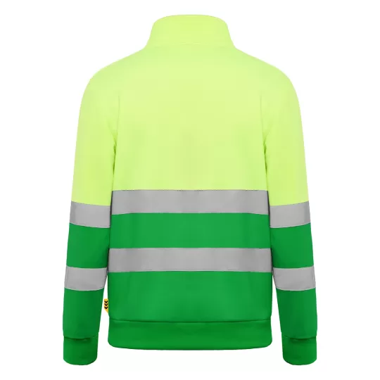 Roly Spica 9301 - High-Visibility Sweatshirt with Half-Zip & Reflective Bands