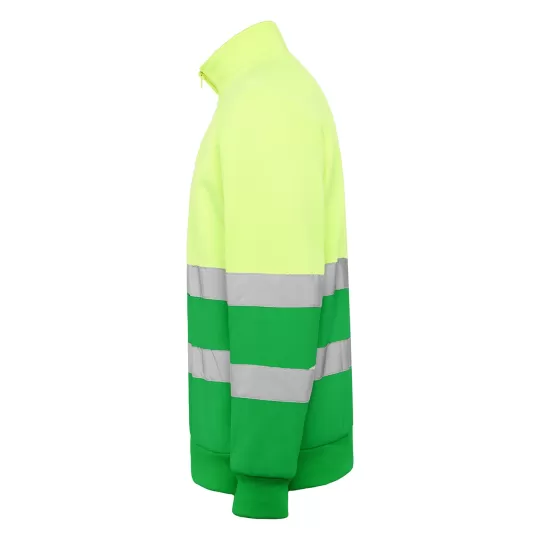 Roly Spica 9301 - High-Visibility Sweatshirt with Half-Zip & Reflective Bands