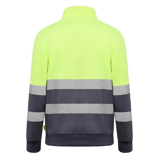 Roly Spica 9301 - High-Visibility Sweatshirt with Half-Zip & Reflective Bands