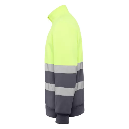 Roly Spica 9301 - High-Visibility Sweatshirt with Half-Zip & Reflective Bands