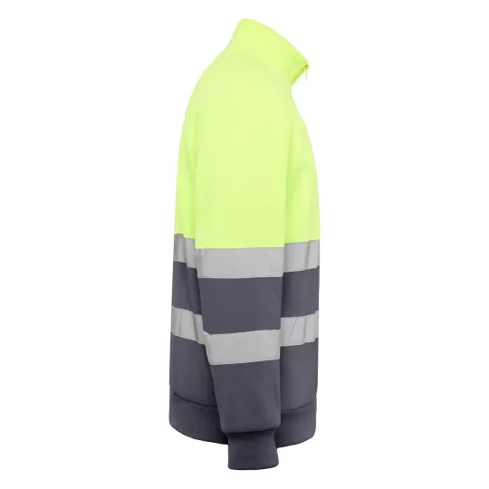 Roly Spica 9301 - High-Visibility Sweatshirt with Half-Zip & Reflective Bands