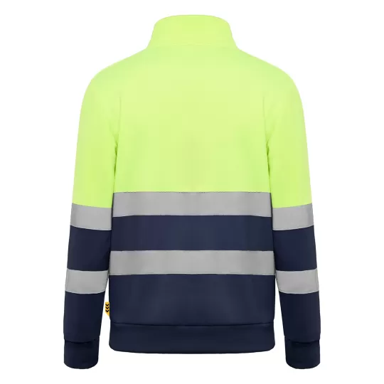 Roly Spica 9301 - High-Visibility Sweatshirt with Half-Zip & Reflective Bands