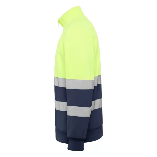 Roly Spica 9301 - High-Visibility Sweatshirt with Half-Zip & Reflective Bands