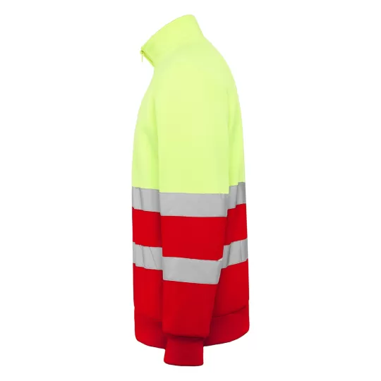 Roly Spica 9301 - High-Visibility Sweatshirt with Half-Zip & Reflective Bands