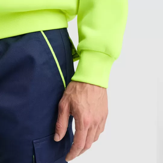 Roly Spica 9301 - High-Visibility Sweatshirt with Half-Zip & Reflective Bands