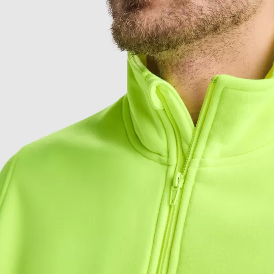 Roly Spica 9301 - High-Visibility Sweatshirt with Half-Zip & Reflective Bands