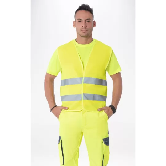 Satexo Γιλέκο Υψηλής Ορατότητας με Ανακλαστικές Ταινίες