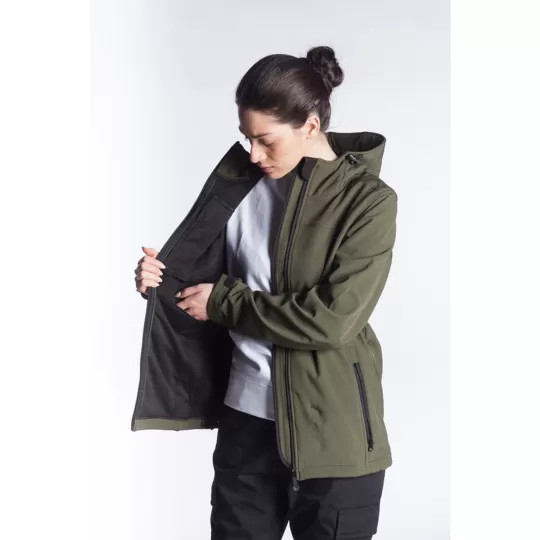 Fageo Μπουφάν Softshell 00523 Με Κουκούλα  & Microfleece - Αντιανεμικό 300gr/m²