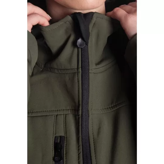 Fageo Μπουφάν Softshell 00523 Με Κουκούλα  & Microfleece - Αντιανεμικό 300gr/m²