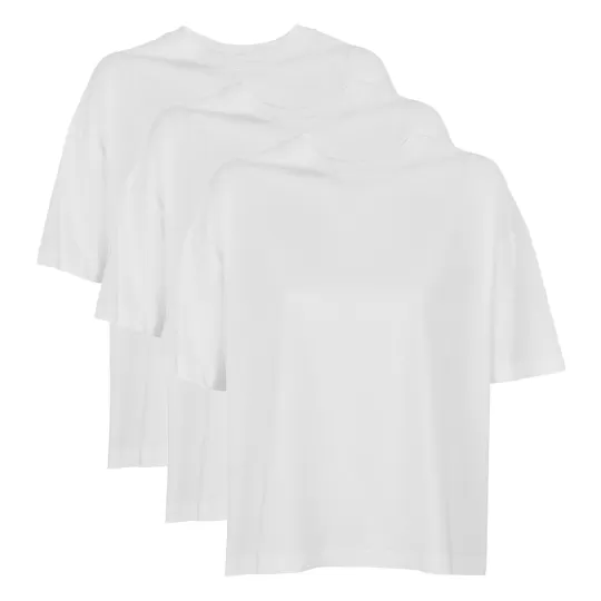 Πακέτο 3 Γυναικεία Oversized T-Shirt, Sol's Boxy | Οργανικό Βαμβάκι - Λευκό