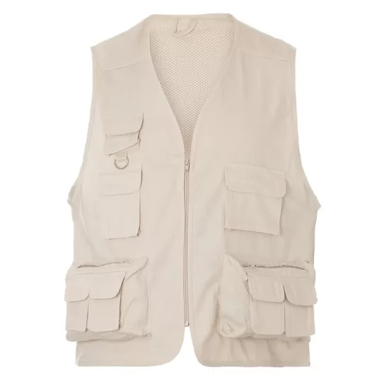 About Basics Rise 00108 Reporter Vest - Multi-Pocket with Mesh Lining