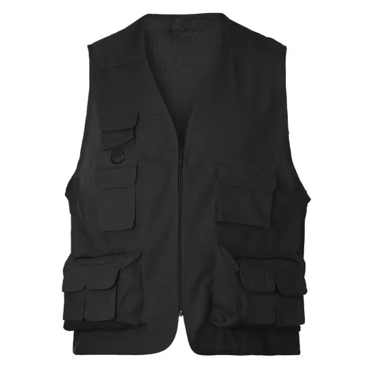 About Basics Rise 00108 Reporter Vest - Multi-Pocket with Mesh Lining