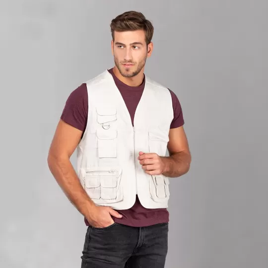 About Basics Rise 00108 Reporter Vest - Multi-Pocket with Mesh Lining