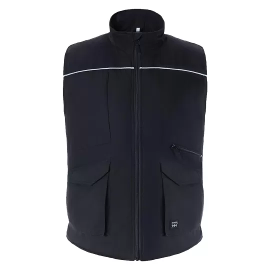 Axon Annecy Work Vest - Windproof Multi-Pocket Bodywarmer with Reflective Trim