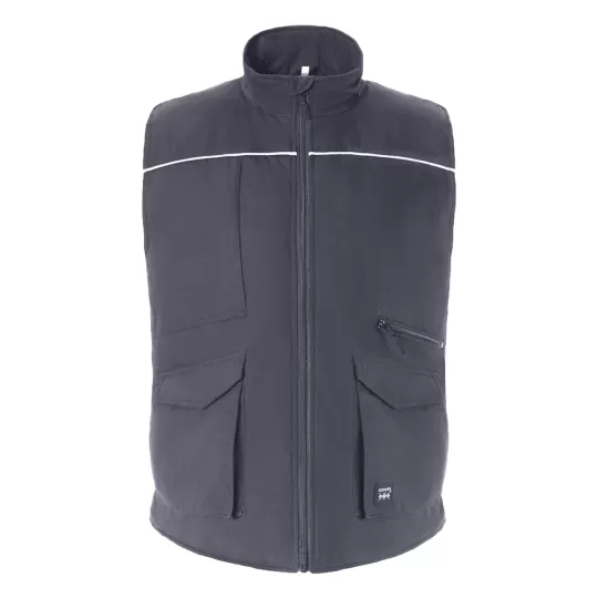 Axon Annecy Work Vest - Windproof Multi-Pocket Bodywarmer with Reflective Trim