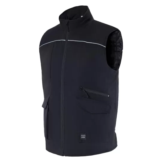 Axon Annecy Work Vest - Windproof Multi-Pocket Bodywarmer with Reflective Trim