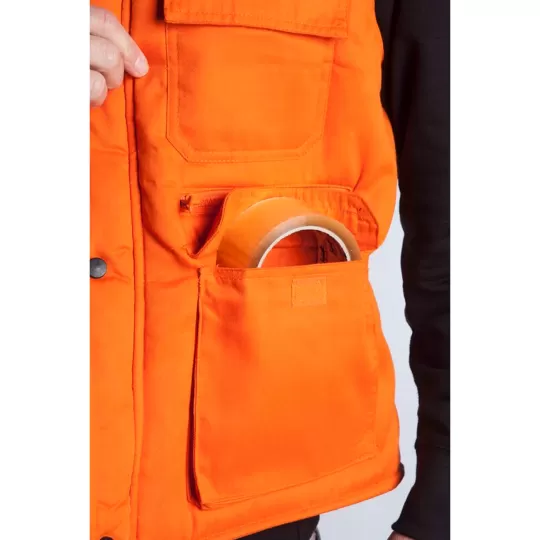 Fageo 00060 Padded Work Vest - Multi-Pocket Canvas Bodywarmer